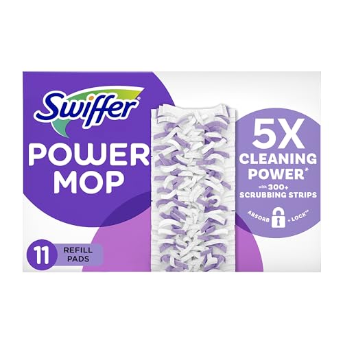 Swiffer PowerMop Multi-Surface Mopping Pad Refills for Floor Cleaning, 11 count