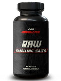 Smelling Salts - RAW - Wide Mouth, Tall Bottle - Pre-Activated Salt with Hundreds of Uses Per Bottle - Ammonia Inhalant - AmmoniaSport