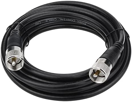 Ullnosoo RG8x Coaxial Cable 18ft, CB Coax Cable, UHF PL259 Male to Male Low Loss CB Antenna Cable, 50 Ohm for HAM Radio, Antenna Analyzer, Dummy Load, SWR Meter