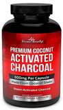Divine Bounty Organic Activated Charcoal Capsules - 600mg Coconut Charcoal Pills - 90 Veggie Caps