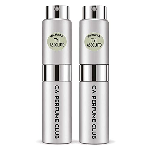 CA Perfume Impression of T Terenzi Tyl Assoluto For Women & Men Replica Version Fragrance Dupes Concentrated Long Lasting Eau de Parfum Spray Refillable Atomizer Bottle 0.27 Fl Oz-X2