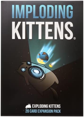 Imploding Kittens Expansion Pack by Exploding Kittens, Original Game Required - 2-5 Players - Ages 7+ - 15 Minutes to Play - Ideal for Party, Family Game Night, Fun for Kids and Adults