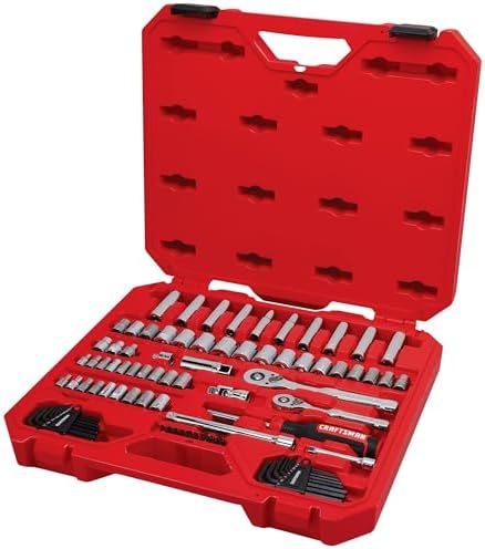 CRAFTSMAN Mechanics Tool Set, 83 Piece Hand Tool and Socket Set SAE/Metric (CMMT12121)