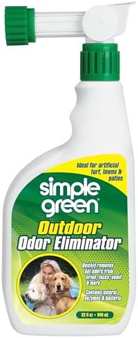 Outdoor Odor Eliminator for Pets, Dogs, Ideal for Artificial Grass & Patio (32 oz Hose End Sprayer)