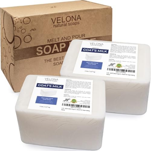 velona 10 LB - Goats Milk Soap Base SLS/SLES Free | Melt and Pour | Natural Bars for The Best Result for Soap-Making