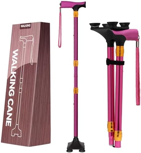 LIXIANG Walking Cane for Women for Stability Seniors Balance Folding Foldable Canes for Men Heavy Duty Adjustable Travel Collapsible Fashionable Fancy Decorative Unique Cool Cane