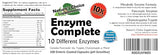 NCS Complete Enzyme Formula with Chymotrypsin and Trypsin – Digestive Support Supplement 100 Capsules