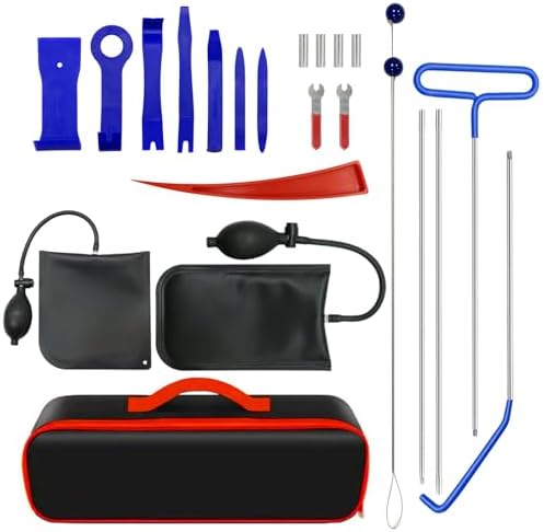 Tekeviss Portable Automotive Tool Set 22 PCS Stainless Steel Assorted 5th Wheel Pin Puller, 68 inches Pull Hook J-Hook