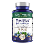 MagBlue Refresh Factor Super Boost by Purity Products - Magnesium Bisglycinate, Shoden Ashwagandha, Vitamin D3, Zinc and Boron - 90 Tablets