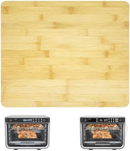 Air Fryer Accessories for Ninja Foodi DT251 DT201 SMART Countertop Convection Toaster Oven,14.7"×11.5" Bamboo Cutting Board With Heat-Resistant Non-Skid Silicone Feet,100% Organic Bamboo