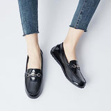 BGSTGUDS Women's Wide Loafers Shoe Cute Dressy Shoes Ladies Comfort Slip Ons Work Shoes, Black Patent Leather, Size 8.5