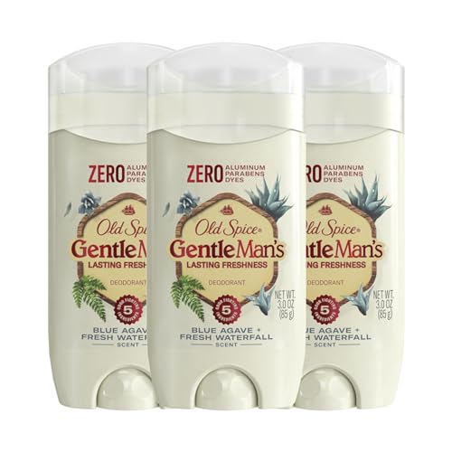 Old Spice GentleMan's Collection Deodorant, Blue Agave & Fresh Waterfall Scent, 3.0 oz (Pack of 3)