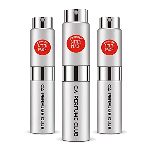 CA Perfume Impression of T. Ford Bitter Peach For Women & Men Replica Version Fragrance Dupes Concentrated Long Lasting Eau de Parfum Spray Refillable Atomizer Bottle 0.27 Fl Oz-X3