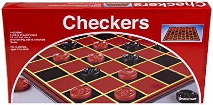 Pressman Checkers -- Classic Game With Folding Board and Interlocking Checkers, 2 Players