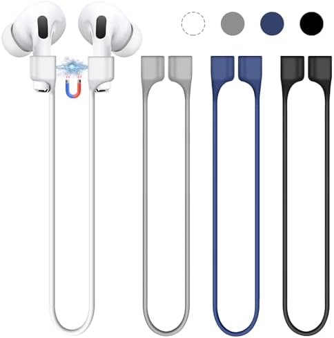 4 Pack Magnetic AirPod Strap,AirPod Lanyard Anti-Lost Cord for Sports Anti-Loss, AirPod Accessories Compatible with AirPods 4 Case 2024, AirPod Pro 2nd/1st, AirPod 3, AirPod 2/1