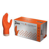 1st Choice 6 mil Mechanic Gloves, Nitrile Gloves Disposable Latex Free - XL Box of 100 Orange Nitrile Disposable Gloves