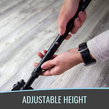 HealthSmart Quad Walking Cane, Sit To Stand Walker, Adjustable Canes for Men, Canes for Women, FSA HSA Eligible with Quad Base, Foam Handles Quad Cane, Black