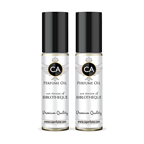 CA Perfume Club Impression of Byrd Biblotheque For Women & Men Replica Fragrance Body Oil Dupes Alcohol-Free Essential Aromatherapy Sample Travel Size Concentrated Long Lasting Roll-On 0.3 Fl Oz-X2