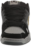 DC Men's Stag Low Top Skate Shoe, Grey/Black/Yellow, 8.5