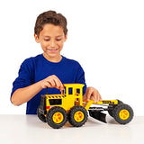 Tonka Steel Classics, Road Grader – Made With Real Steel and Sturdy Plastic, Grader Tractor Toy, Yellow Friction Powered, Boys and Girls Ages 3+, Construction Truck, Toddlers, Birthday Gift, Christmas