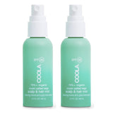 COOLA Organic Scalp Spray & Hair Sunscreen Mist with SPF 30, Dermatologist Tested Hair Care for Daily Protection, Vegan and Gluten Free, Ocean Salted Sage,2 Fl Oz (Pack of 2)