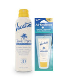 Vacation Classic Spray Sunscreen SPF 30 + Air Freshener Bundle, Broad Spectrum Sunscreen Spray, Vegan Sunblock Spray, Body Spray with SPF, Spray Sunscreen SPF 30, 6 fl. Oz.