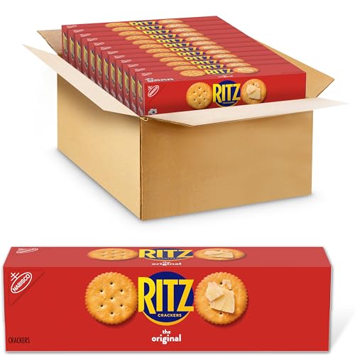 RITZ Original Crackers, Snacks for Kids and Adults, Bulk Lunch Snacks, 12- 3.4 oz. Boxes