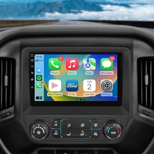 Android 13 Car Radio Stereo 2+64G for Chevy Silverado GMC Sierra 2014-2018 with Backup Camera Wireless Carplay Android Auto