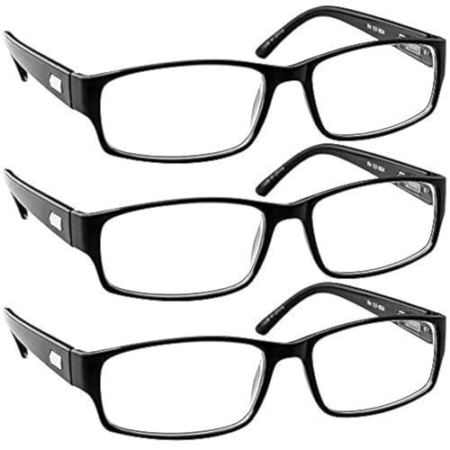TruVision Readers Reading Glasses - 9504H - 3 Pack - Black - 2.00