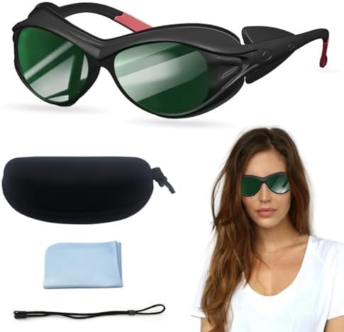 mozeeda Red Light Therapy Glasses, Eyes Protection Tanning Goggles for IPL Laser Safety, 190nm-450&560-2000nm Protective Laser Glasses for Cosmetology Operators
