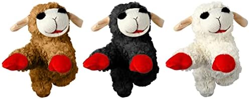Multipet Lamb Chop | Lamb Chop Dog Toy | Lamb Chop Squeaker Toy | Officially Licensed (3 Pack, 6") (Multicolor)