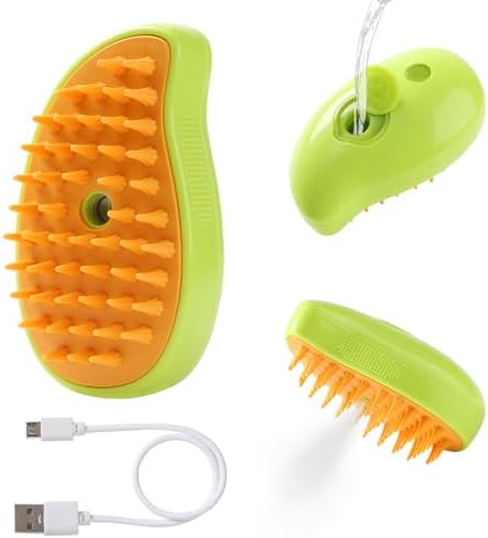 Steam Dog Brush for Shedding, Spritz Defur Comb for Indoor Cats, Cat Spray Mist Grooming Brush, 3 in 1 Steamy Water Pet Hair Removal Comb with Steamer, Cepillo Vapor Gato Perro, Steaming Cleaning Spa