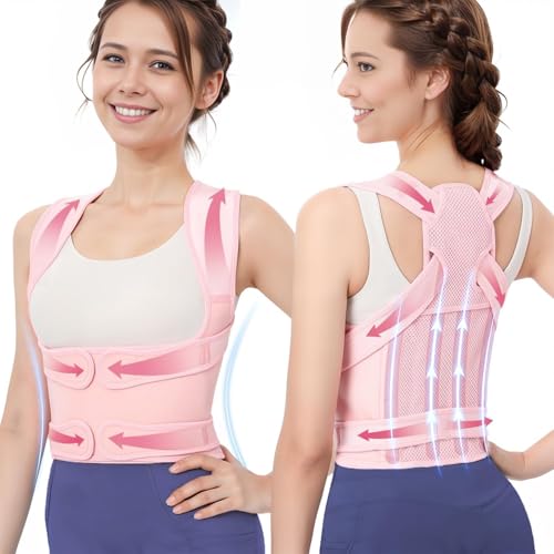 Back Brace Posture Corrector for Women and Men: Adjustable Shoulder Straightener,Back Support for Upper and Lower Back Pain Relief - Scoliosis,Hunchback, Hump, Thoracic,Spine Corrector ,S(23.6"-31.5")