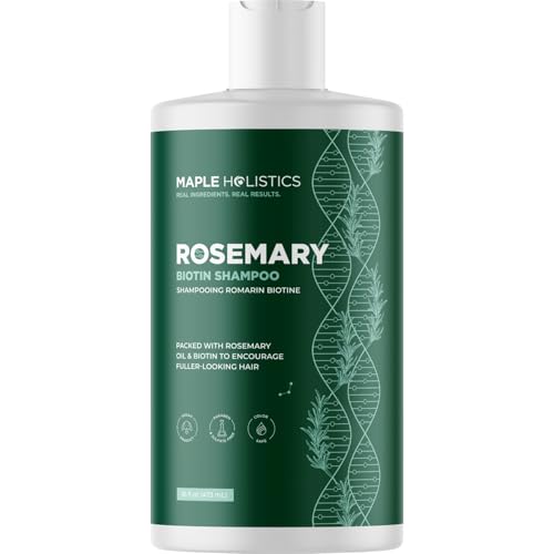 Biotin Rosemary Shampoo for Hair Growth - Vegan Sulfate Free Rosemary Biotin Shampoo for Thinning Hair and Hair Loss with Volumizing Rosemary Essential Oil for Fine Weak & Dull Hair (16 Fl Oz)