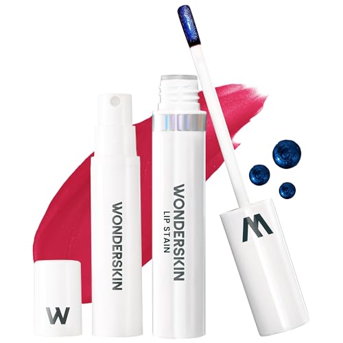 Wonderskin Wonder Blading Lip Stain Peel Off and Reveal Kit - Long Lasting, Waterproof Pink Lip Tint, Transfer Proof Natural Makeup Stain Kit (First Kiss)
