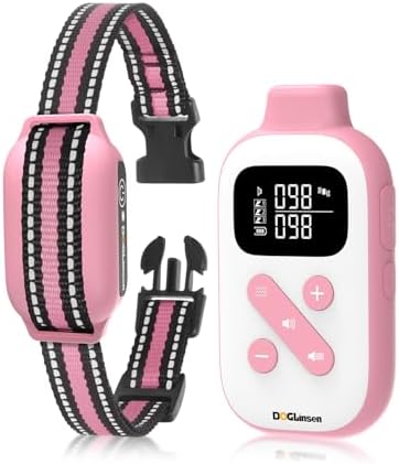 No Shock Dog Training Collar, Beep and Vibrating Dog Collar No Shock, No Shock Dog Collar with Remote 2800Ft, Vibration Collar for Small Puppy Medium Large Dogs - No Prongs