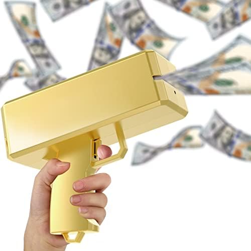 Sopu Make it Rain Money Gun Paper Playing Spary Prop Cash Gun Party Supplies (Metallic Gold)