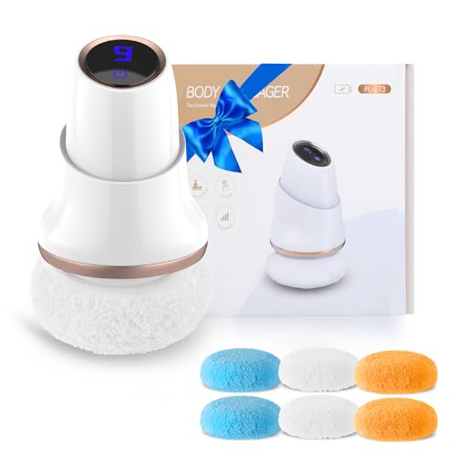 Body Sculpting Machine Cordless-Upgraded Cellulite Massager Electric Cellulite Remover with 6 Skin-Friendly Pads, 9 Level Speeds, Body Massager Device for Belly Fat/Butt/Back