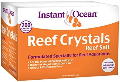 Instant Ocean Reef Crystals Reef Salt For 200 Gallons, Enriched Formulation For Aquariums, 25600 Fl Oz (Pack of 1)