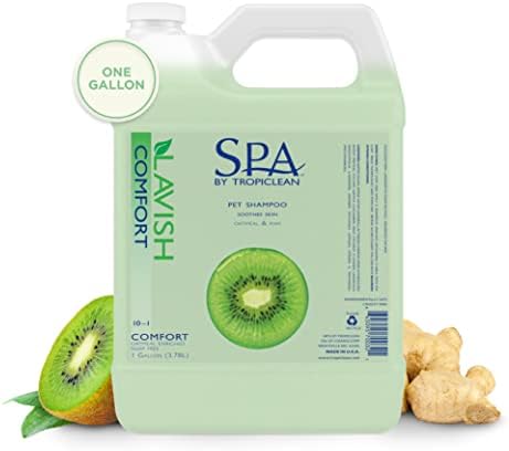 TropiClean SPA Lavish Dog Shampoo | Calming Deodorizing Dog Shampoo | Naturally Derived Salon Grade Ingredients | Made in the USA | 1 Gallon