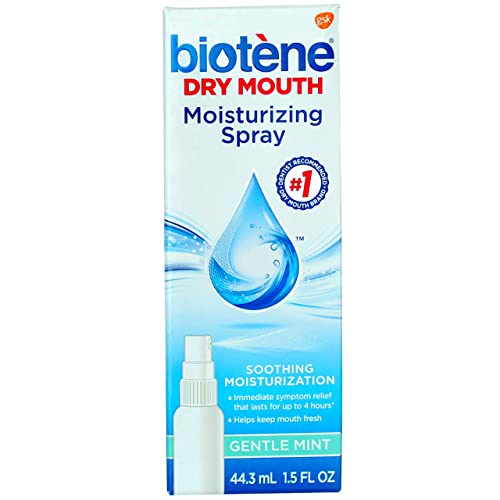 Biotene Moisturizing Mouth Spray Gentle Mint, 1.5 FL OZ ,2 Pack