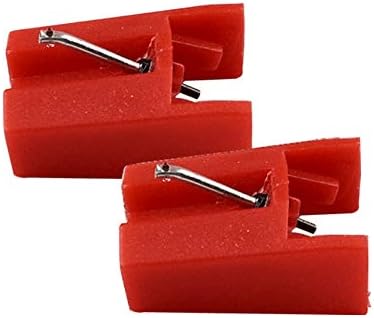 Turntable Needle Record Player Stylus Replacement for ION ICT04RS - IONTTUSB10, ITTCD10, LPDock, LP2CD, LP2Flash, IProfile and Profile Flash (Pack of 2) Red