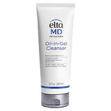 EltaMD Oil-In-Gel Facial Cleanser, Daily Gentle Face Cleanser, Removes Long-Wear Makeup, Hard to Remove Sunscreen, Sweat, and Pollutants 3.4 oz Tube