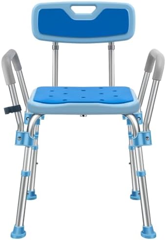 Shower Chair for Inside Shower,Shower Bench for Elderly and Disabled Heavy Duty Shower Seat Bath Chair with Arms and Back,Bathroom Chair for Bathtub Shower Chairs for Seniors for Shower Stall
