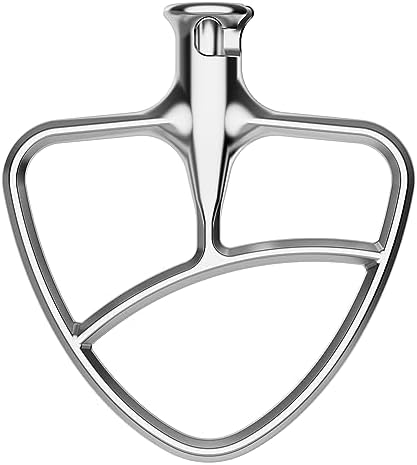 Stainless Steel Flat Beater for KitchenAid Mixer, Paddle Attachment for Tilt-Head Stand Mixer Fits 4.5-5 QT Mixing Bowl, Beater Replacement, Dishwasher Safe by GVODE