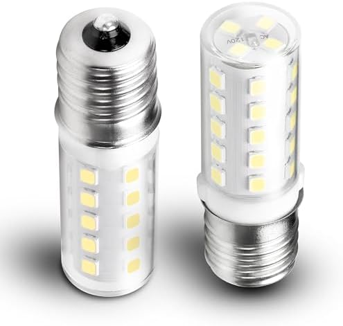 4W 297048600 Refrigerator Light Bulb Replace 40 Watt Freezer Fridge Bulb T8 E17 Lamp Light for Kenmore Whirlpool KitchenAid Electrolux 241552802 1056577 AP3770086 AH976993 EA976993 EA1149215, 2 Pack