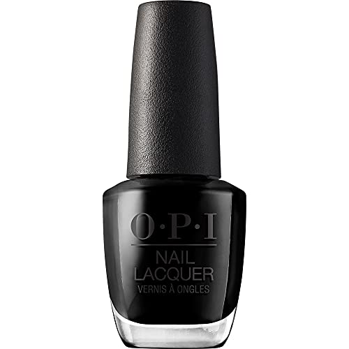 OPI Nail Lacquer Nail Polish | Opaque Dark Black & Gray Crème Chip Resistant Nail Polish | Vegan, Fast Drying, Streak Free