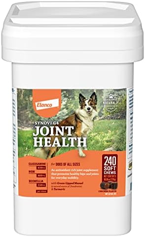 Synovi G4 Dog Joint Supplement Chews, 240-Count, for Dogs of All Ages, Sizes and Breeds