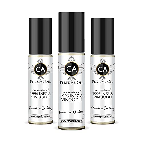 CA Perfume Impression of 1996 Inez & Vinoodh For Women & Men Replica Fragrance Body Oil Dupes Alcohol-Free Essential Aromatherapy Sample Travel Size Concentrated Long Lasting Roll-On 0.3 Fl Oz-X3