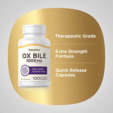 Piping Rock Ox Bile Supplement 1000mg | 100 Capsules | Digestive Enzyme | Non-GMO, Gluten Free